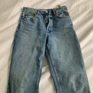 Zara High-Rise Straight Leg Jeans